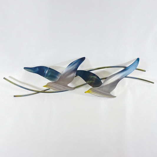 Metal Bird Wall Art Piece - Two Flying Birds/Seagulls