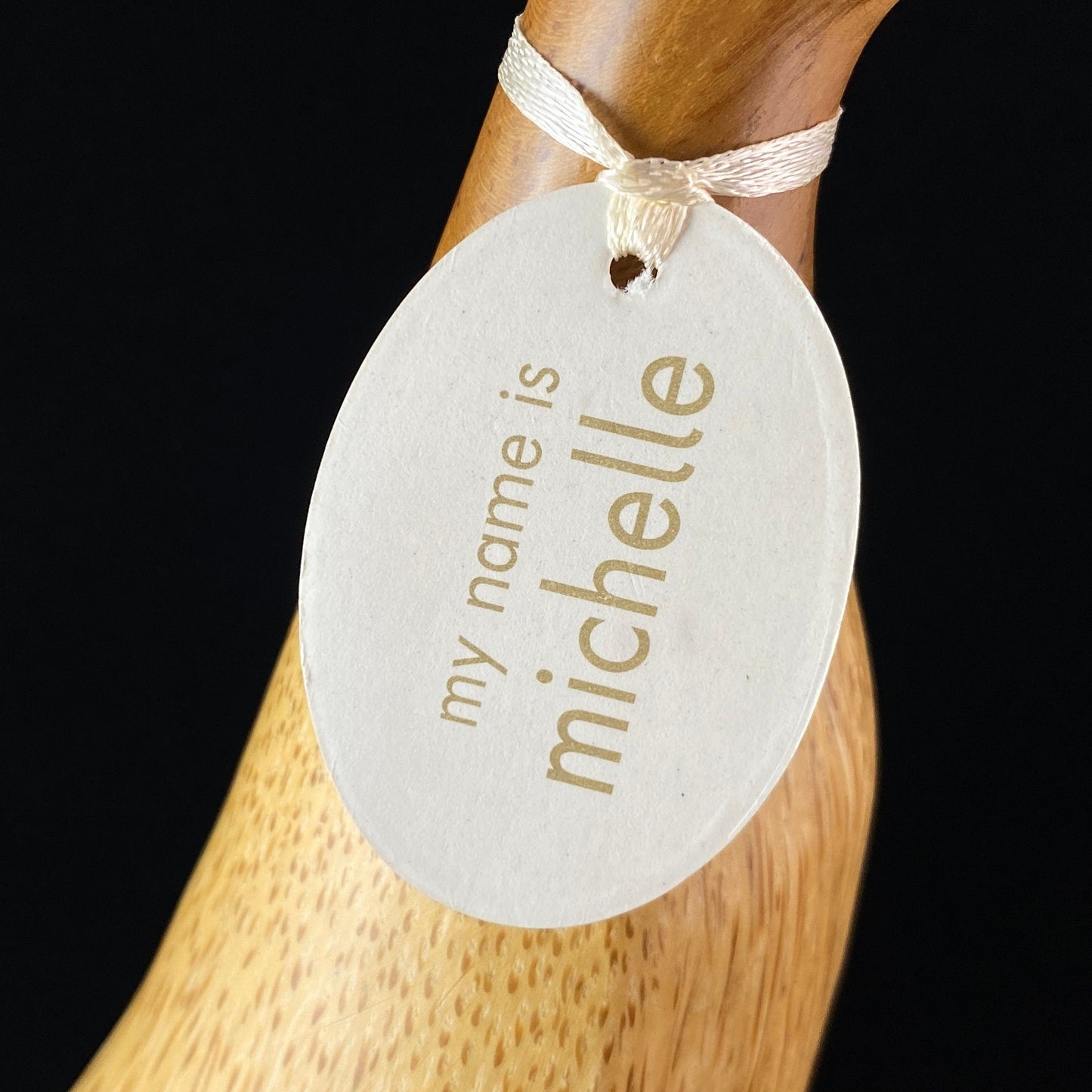Michelle - Hand-carved and Hand-painted Bamboo Duck
