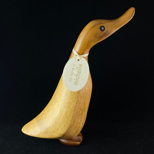 Michelle - Hand-carved and Hand-painted Bamboo Duck