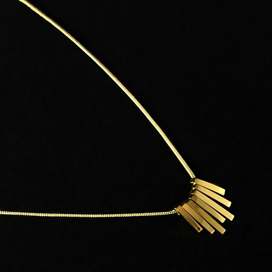 Minimal Gold Bars Timeless Necklace - 3Souls