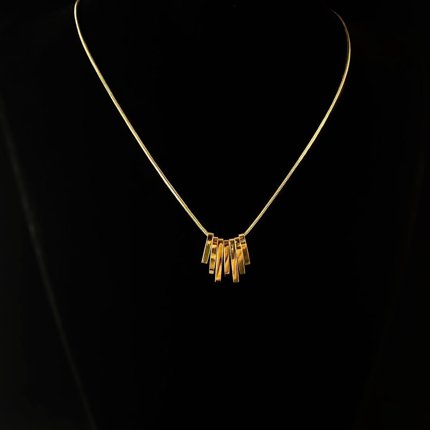 Minimal Gold Bars Timeless Necklace - 3Souls