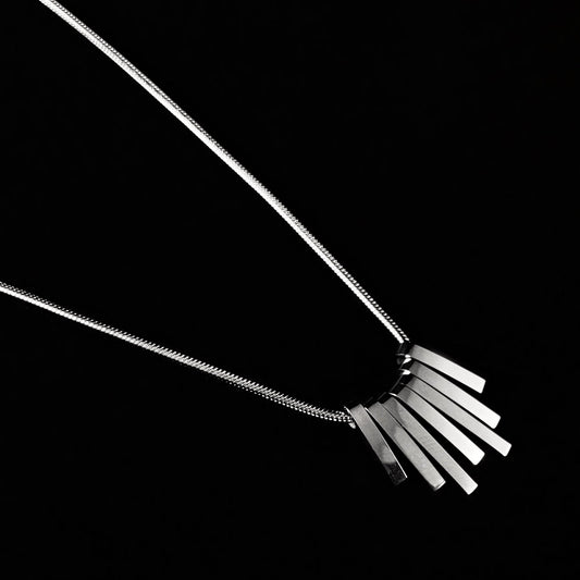 Minimal Silver Bars Timeless Necklace - 3Souls