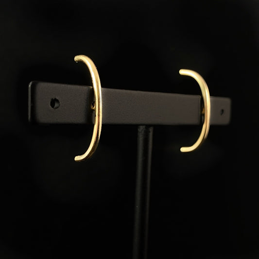 Minimalist Gold Suspension Hoop Earrings - Fashionable Jewelry for Women
