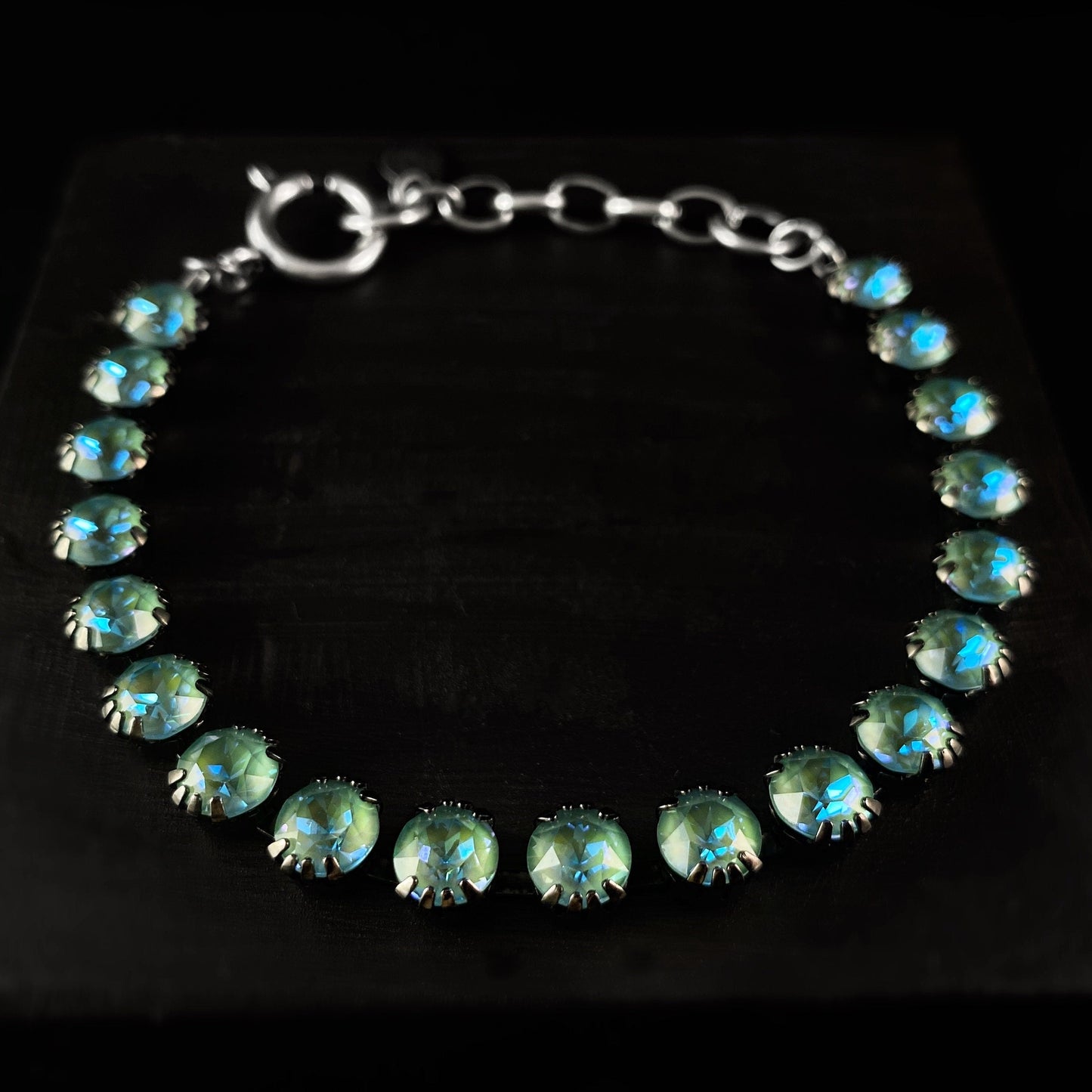 Mint Green Opal Swarovski Crystal Bracelet - La Vie Parisienne by Catherine Popesco