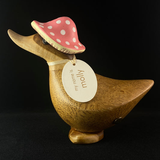 Molly - Hand-carved and Hand-painted Bamboo Duck