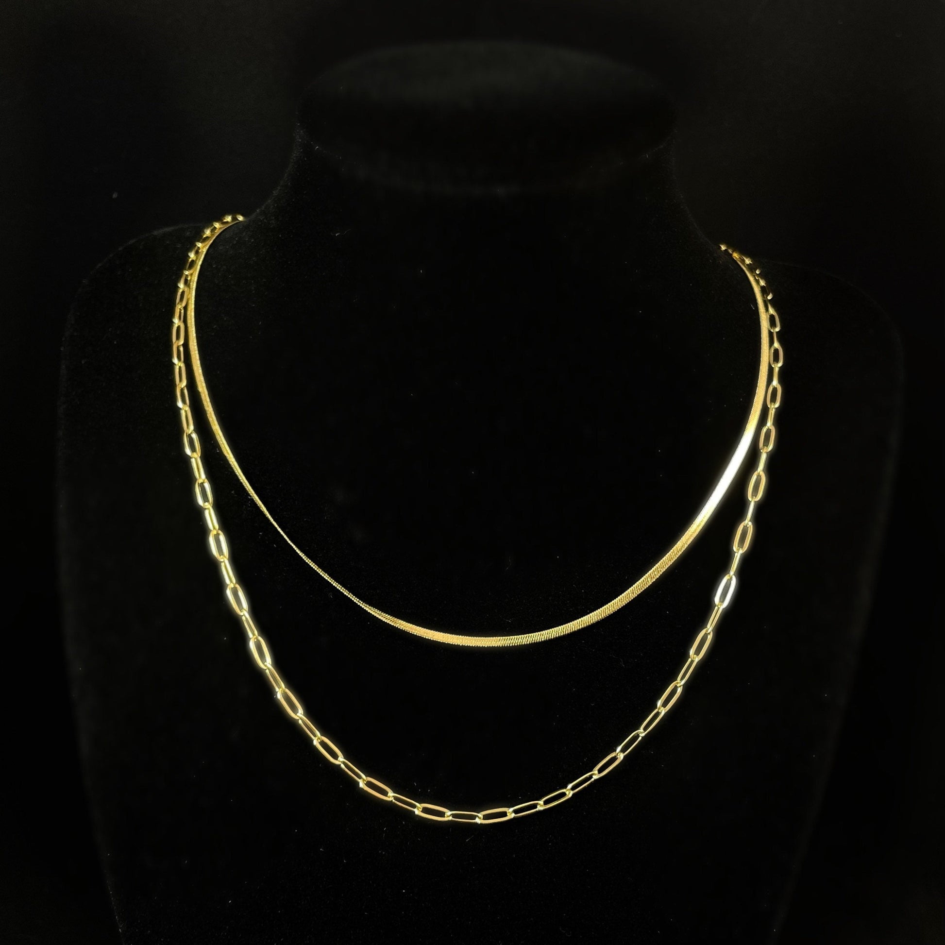 Multi Strand Gold Chain Necklace - Handmade in Spain