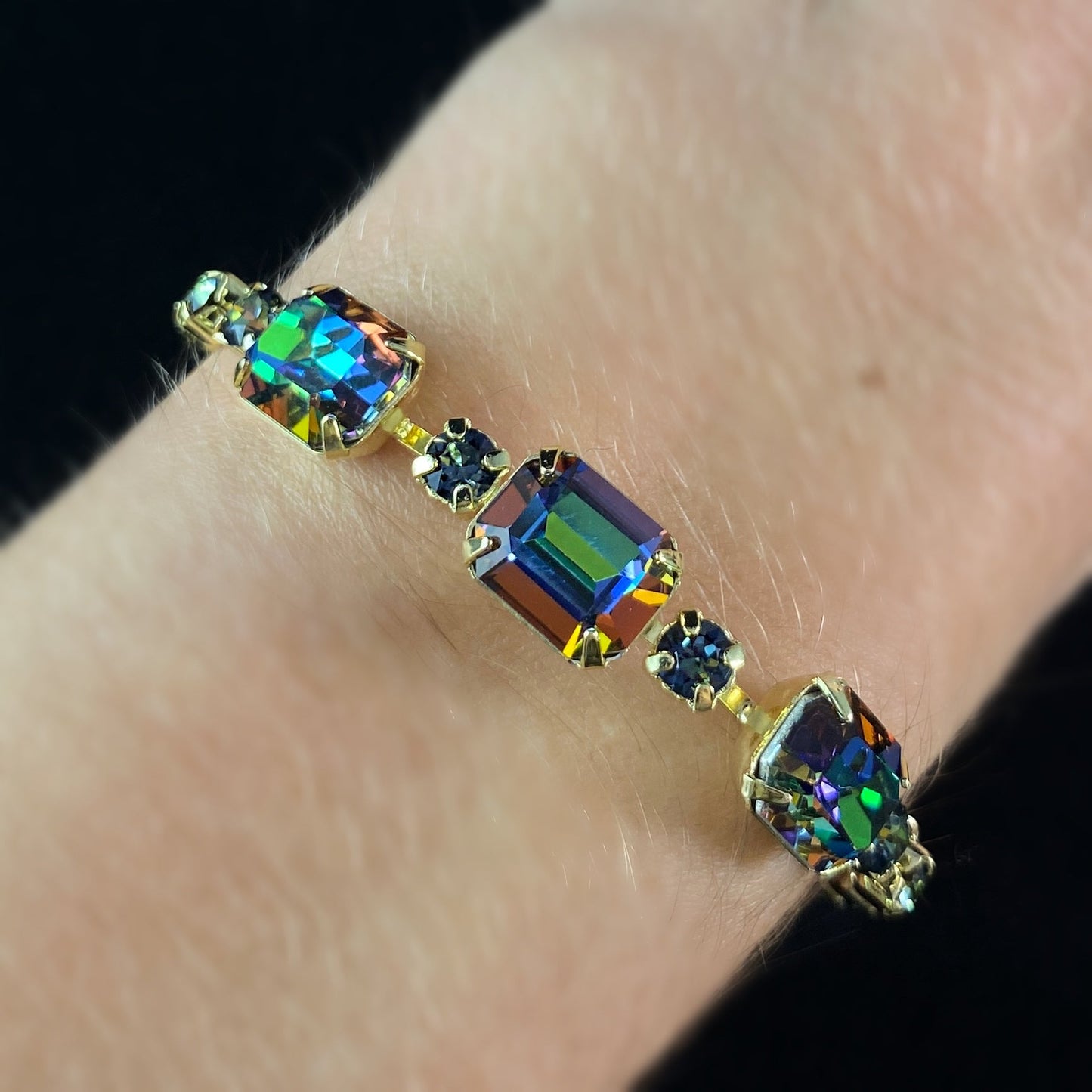 Multicolor Crystals Statement Bracelet Octavia - Sorrelli -