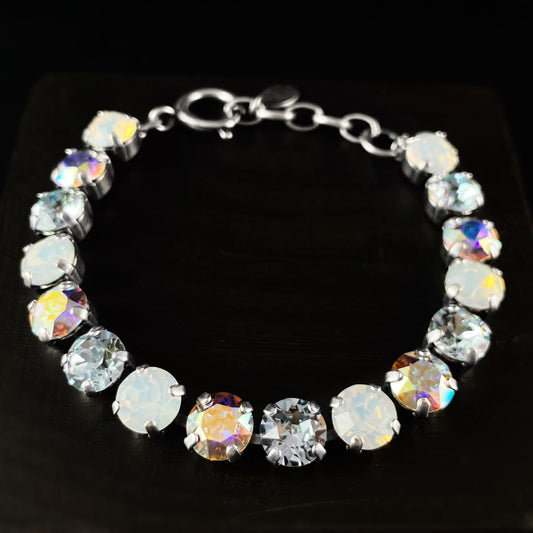 Multicolor Swarovski Crystal Bracelet with Icy Opalescent Crystals - La Vie Parisienne by Catherine Popesco