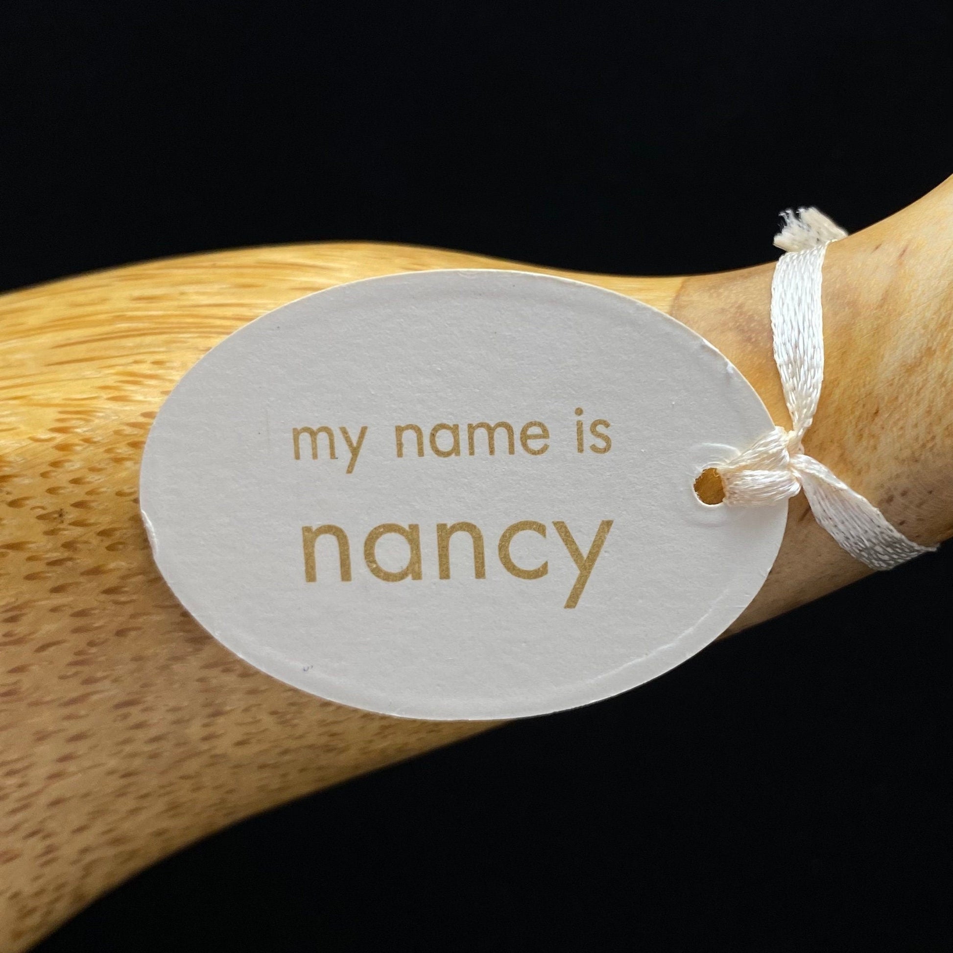Nancy - Hand-carved and Hand-painted Bamboo Duck