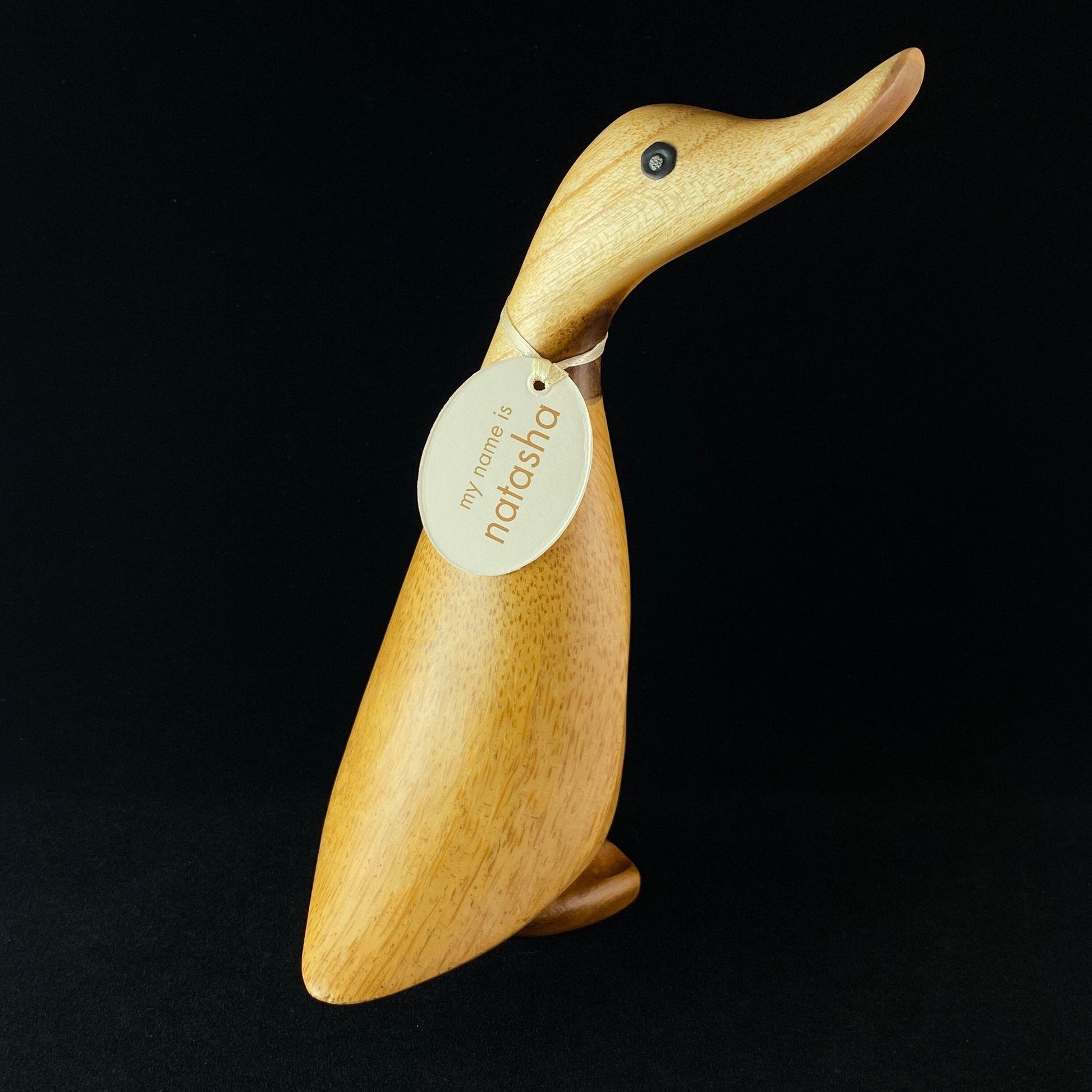 Natasha - Hand-carved and Hand-painted Bamboo Duck
