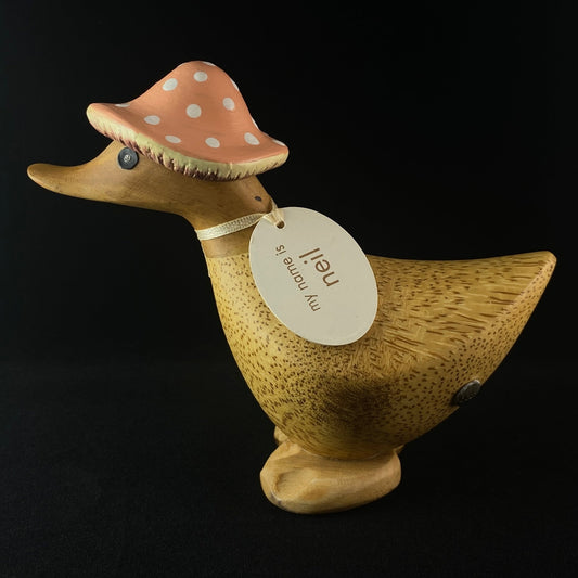 Neil - Hand-carved and Hand-painted Bamboo Duck