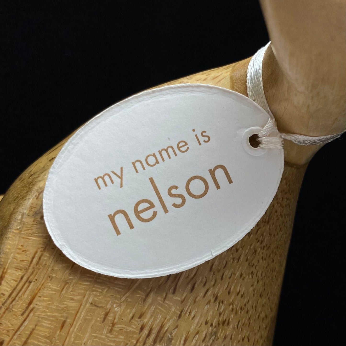 Nelson - Hand-carved and Hand-painted Bamboo Duck