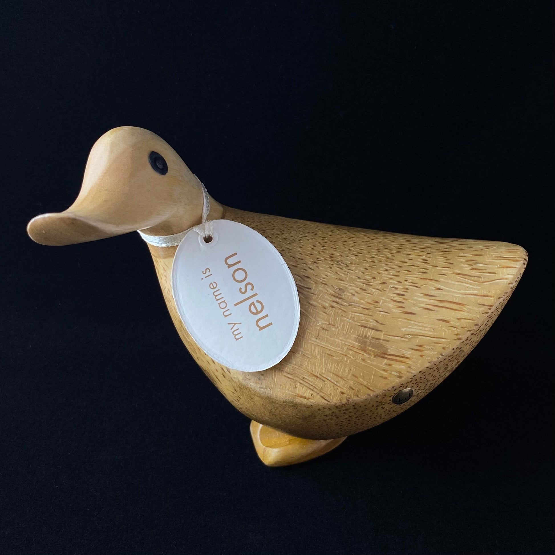 Nelson - Hand-carved and Hand-painted Bamboo Duck