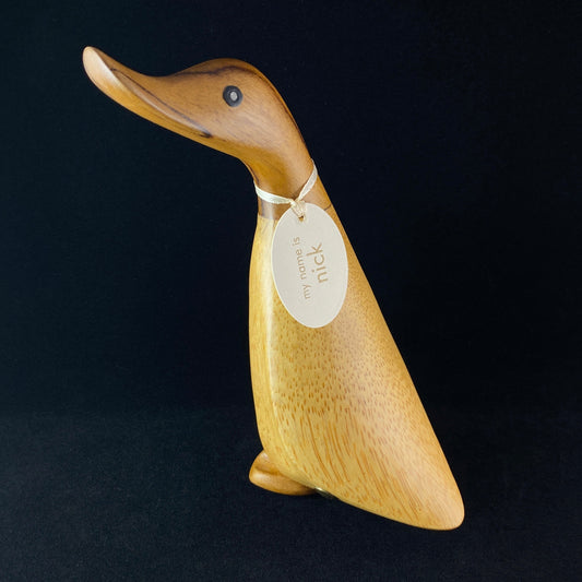 Nick - Hand-carved and Hand-painted Bamboo Duck