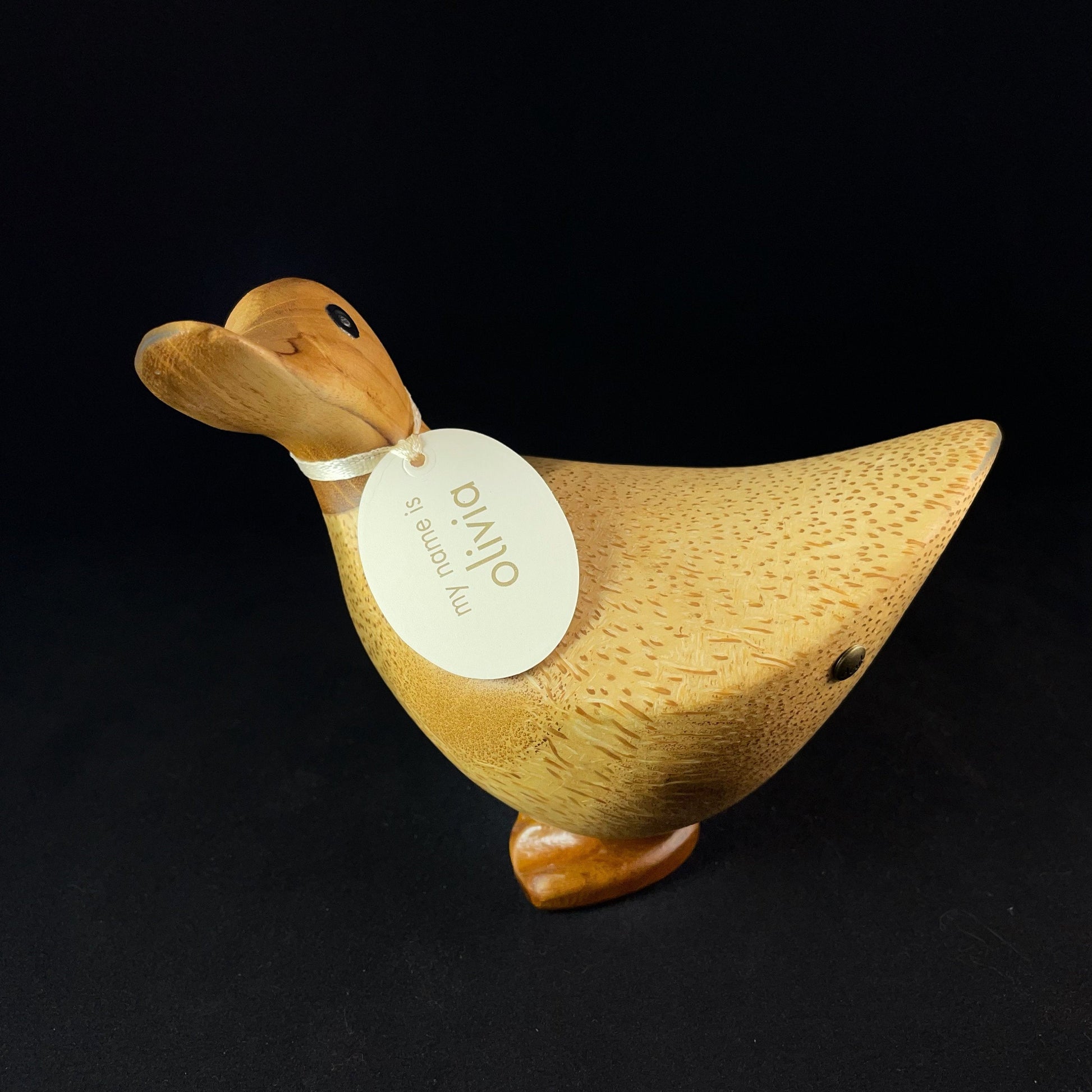 Olivia - Hand-carved and Hand-painted Bamboo Ducks