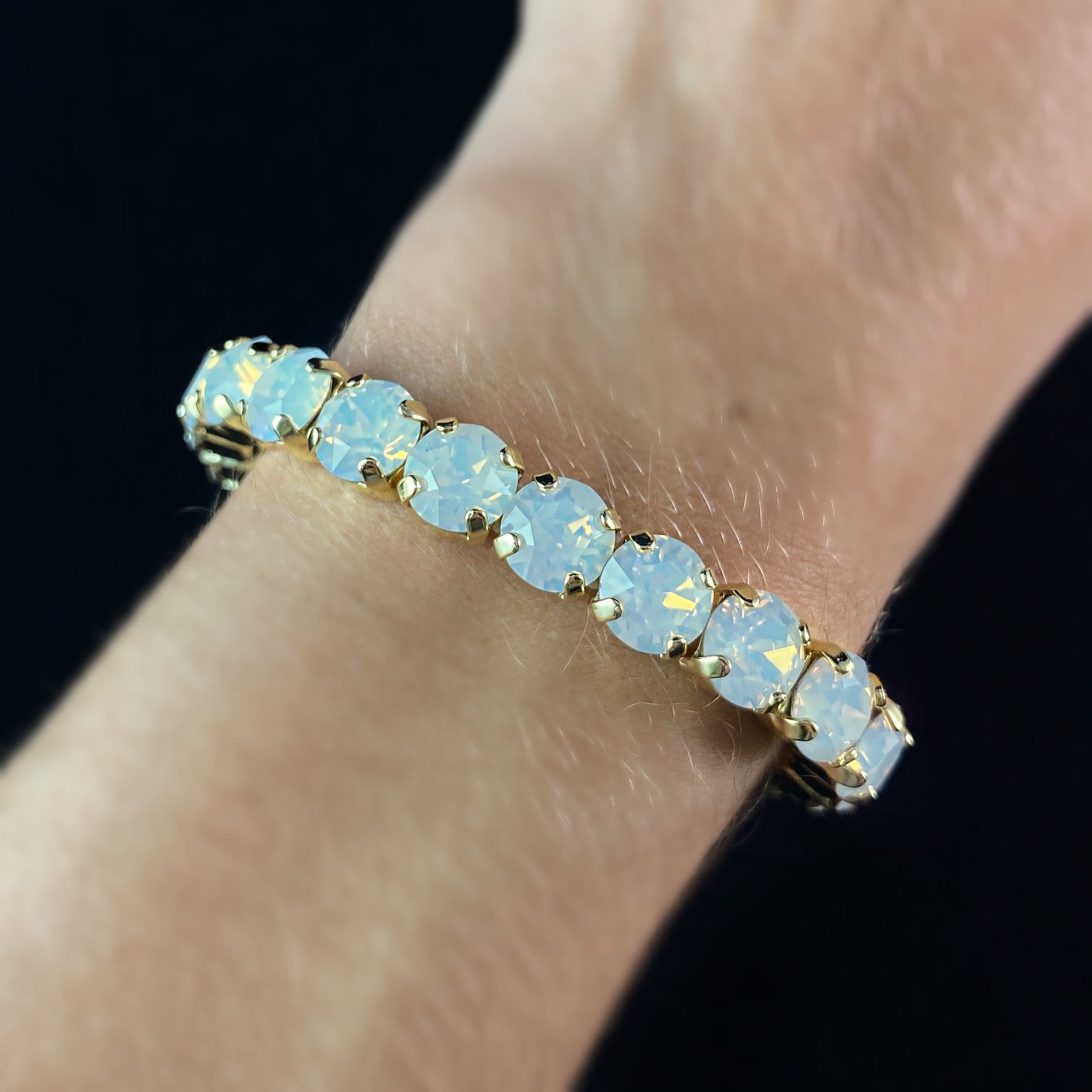 Opal Colored Sparkly Crystal Stretch Bracelet Sienna-