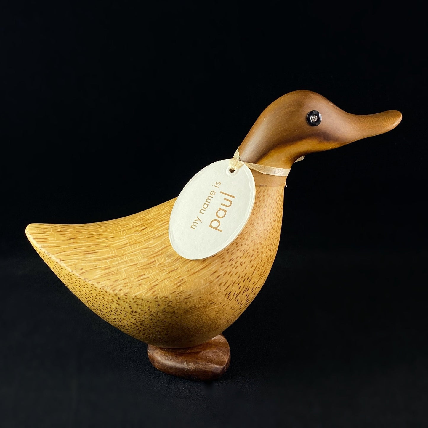 Paul - Hand-carved and Hand-painted Bamboo Duck