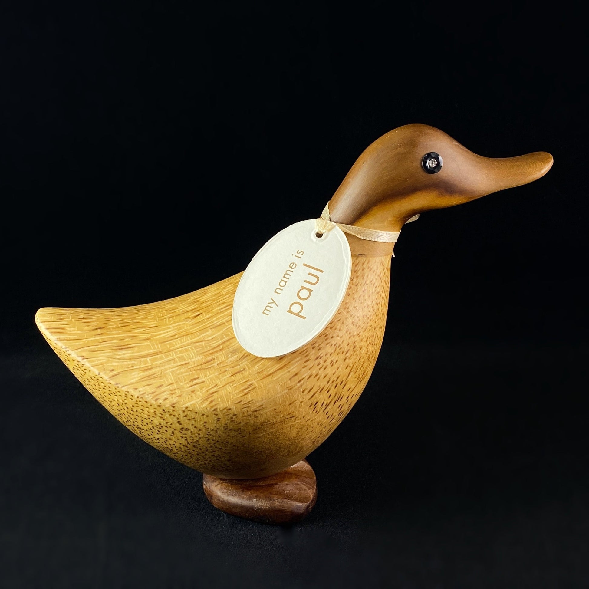 Paul - Hand-carved and Hand-painted Bamboo Duck