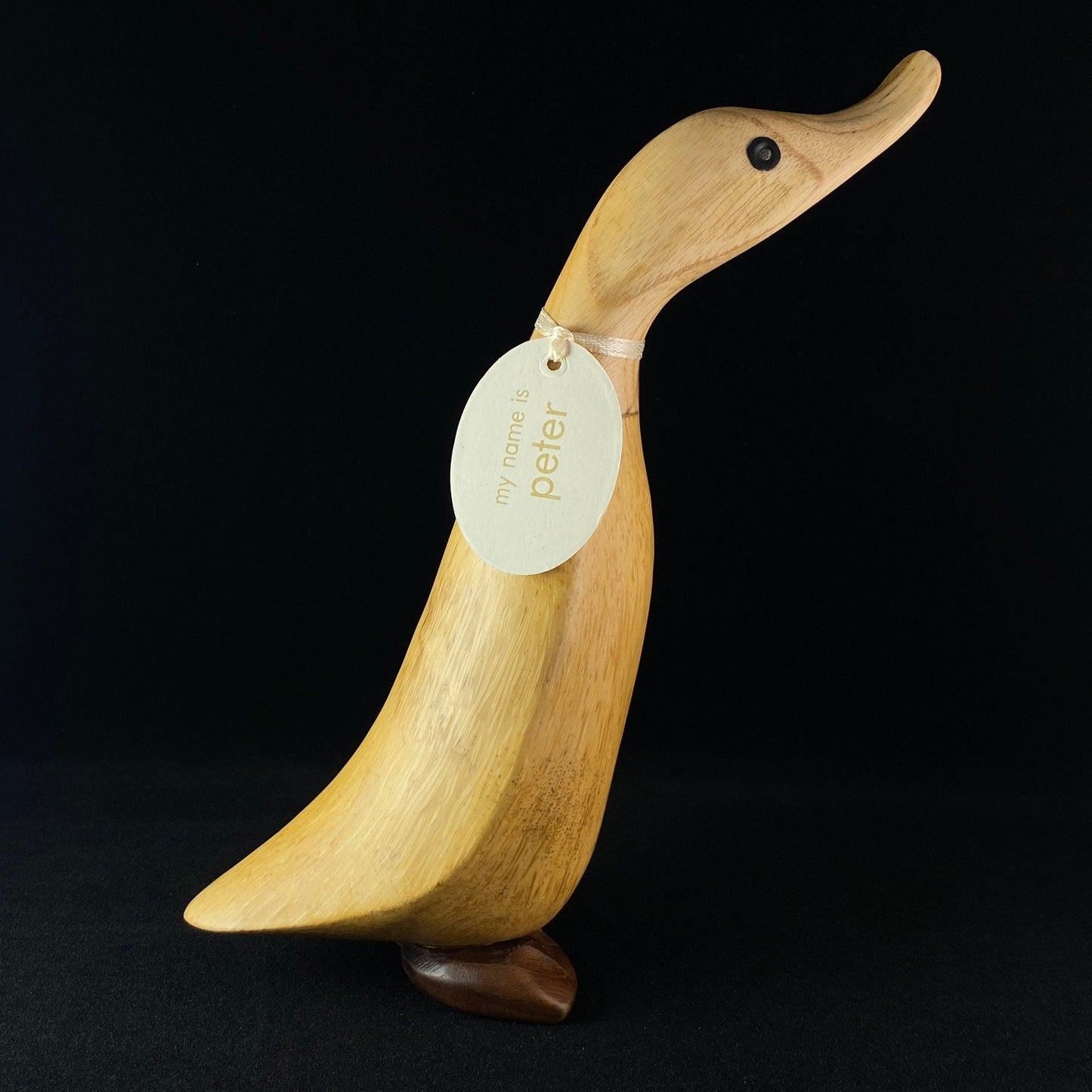 Peter - Hand-carved and Hand-painted Bamboo Duck