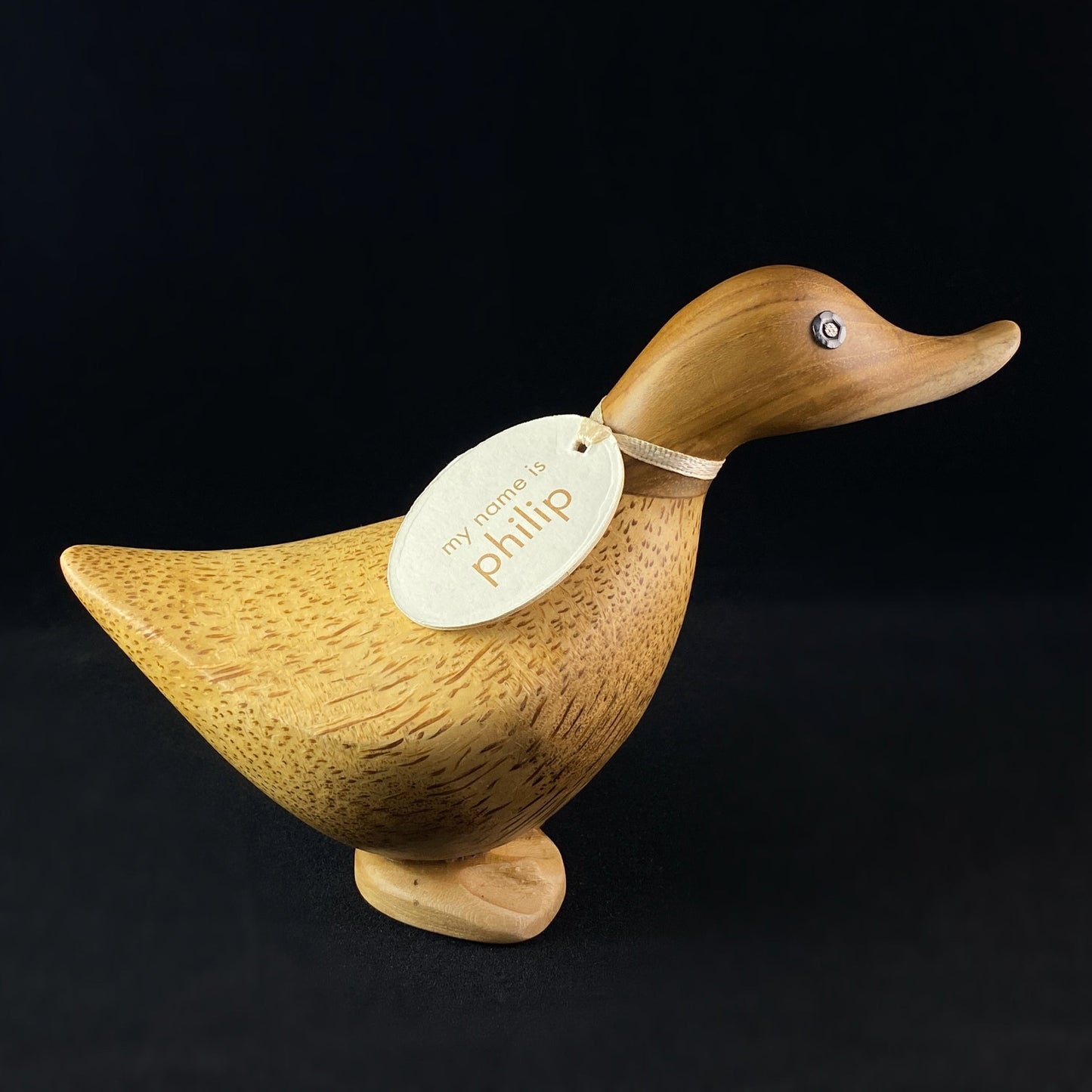 Philip - Hand-carved and Hand-painted Bamboo Duck