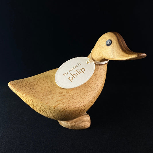 Philip - Hand-carved and Hand-painted Bamboo Duck