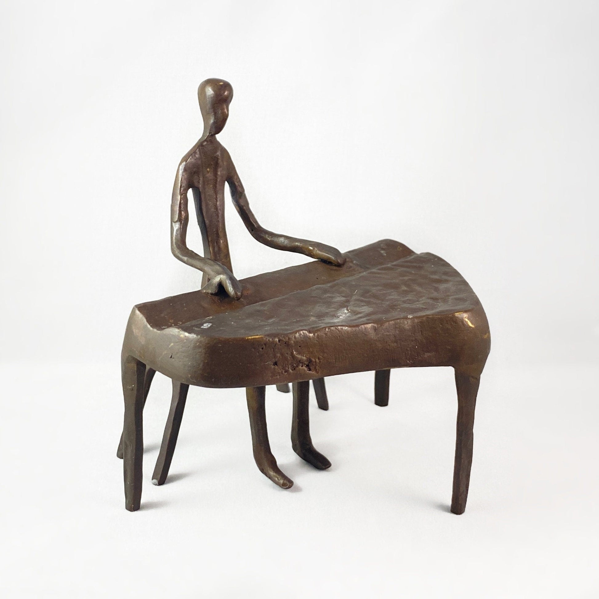 Piano Player Bronze Sculpture - Unique Home Decor