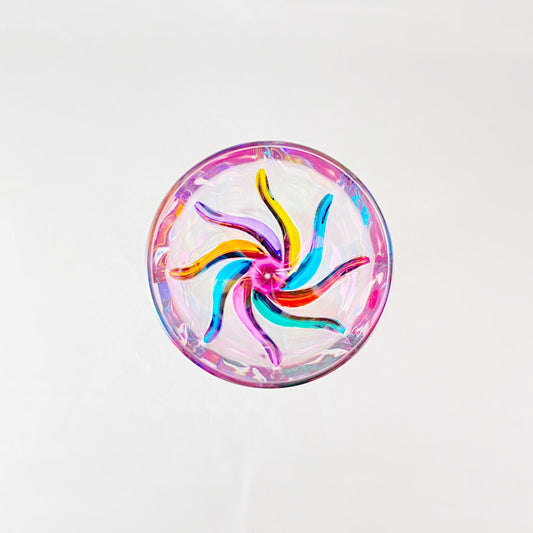 Pink Stem Venetian Glass Trix Cordial Liquor Glass - Handmade in Italy, Colorful Murano Glass