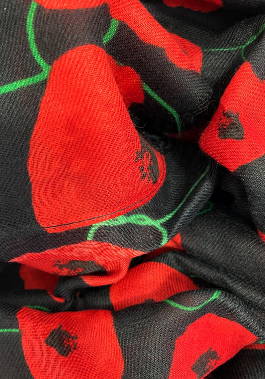 Poppy Print Scarf