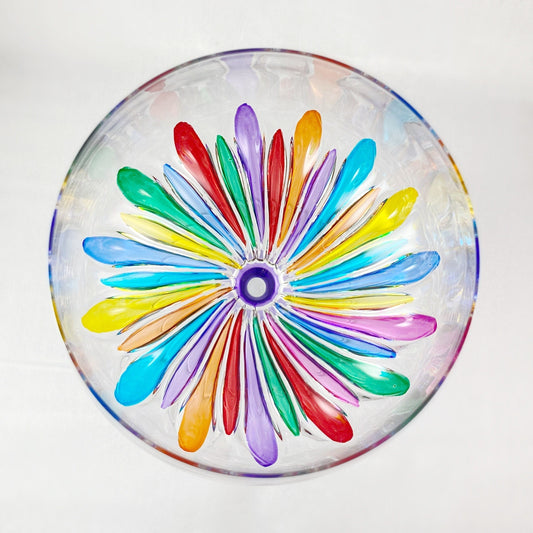 Purple Stem Incanto Large Venetian Wine/Gin Glass - Handmade in Italy, Colorful Murano Glass