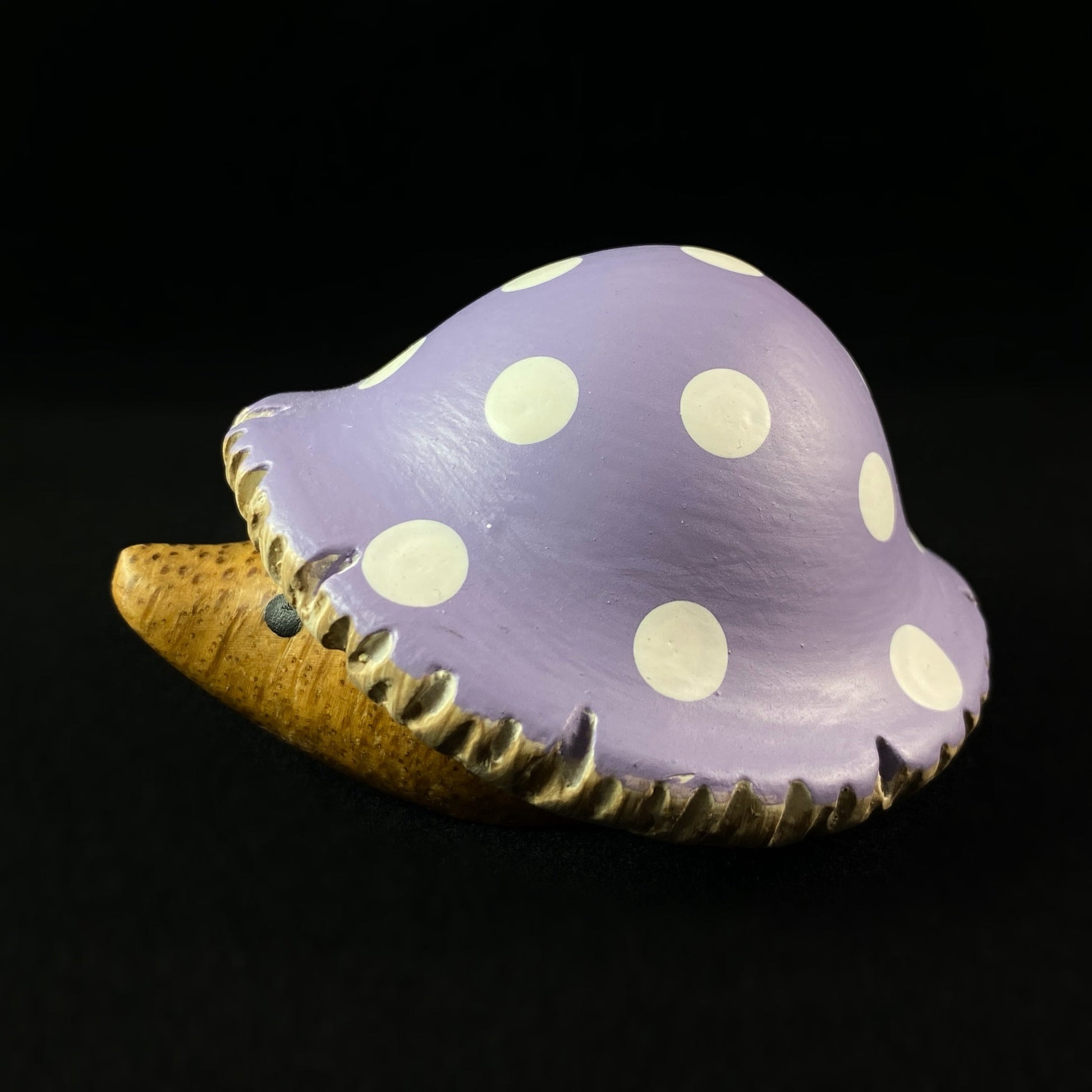 Purple Toadstool Hedgelet Baby Hedgehog - Hand-carved