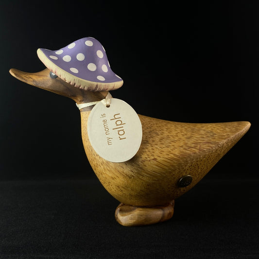 Ralph - Hand-carved and Hand-painted Bamboo Duck