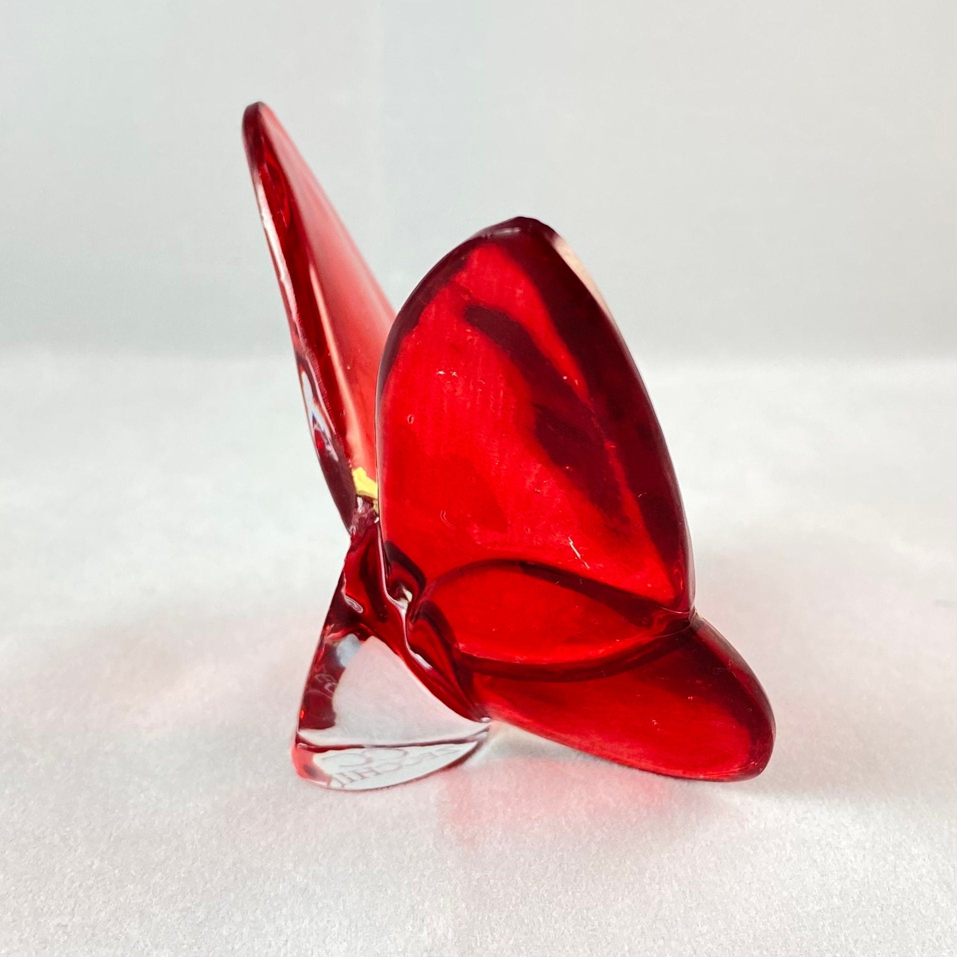 Red Venetian Glass Butterfly - Handmade in Italy, Colorful Murano Glass