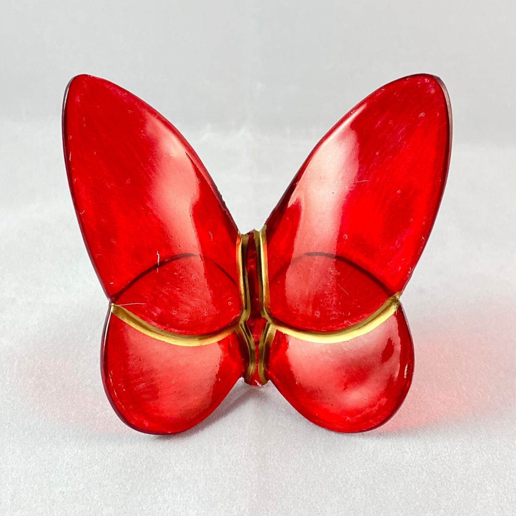 Red Venetian Glass Butterfly - Handmade in Italy, Colorful Murano Glass