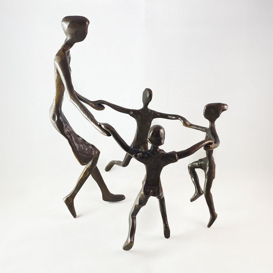 Ring Around the Rosie Bronze Sculpture - Unique Home Decor