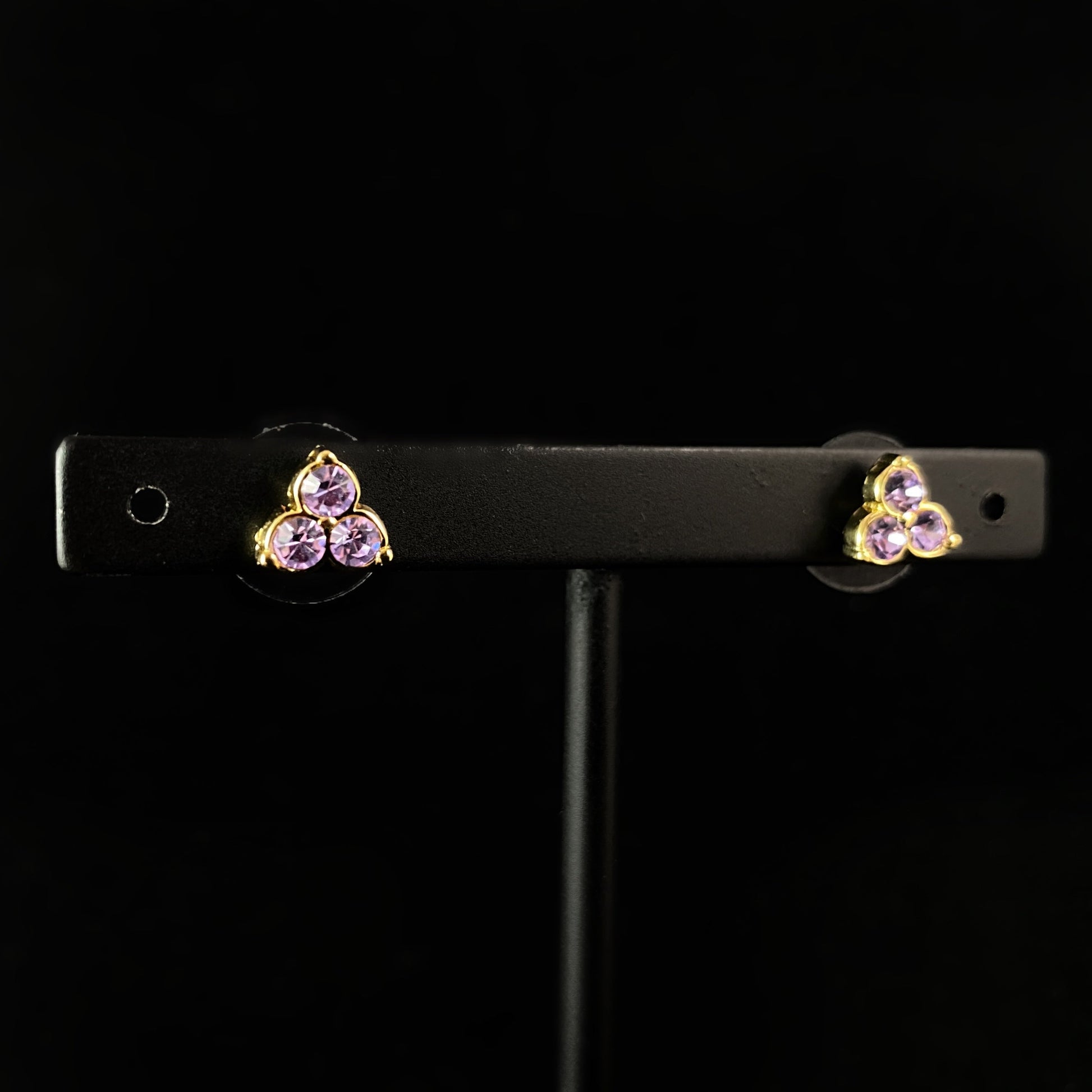 Rock Candy Sparkle Stud Earrings - Light Purple - Earrings