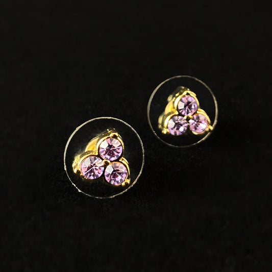 Rock Candy Sparkle Stud Earrings - Light Purple - Earrings