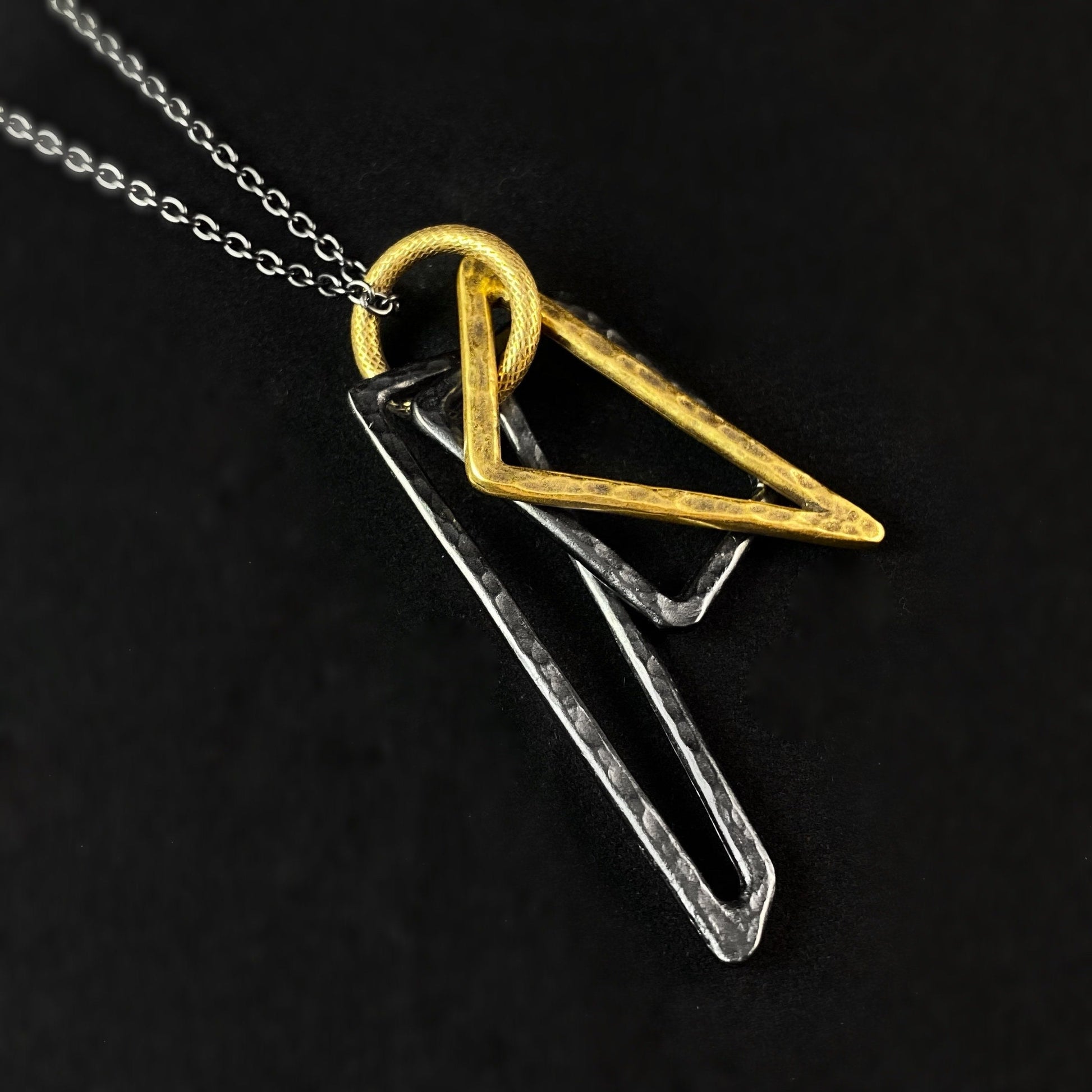 Handmade Geometric Pendant Necklace, Made in USA
