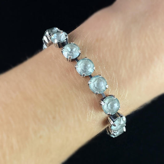 Round Cut Smokey Swarovski Crystal Bracelet - La Vie Parisienne by Catherine Popesco