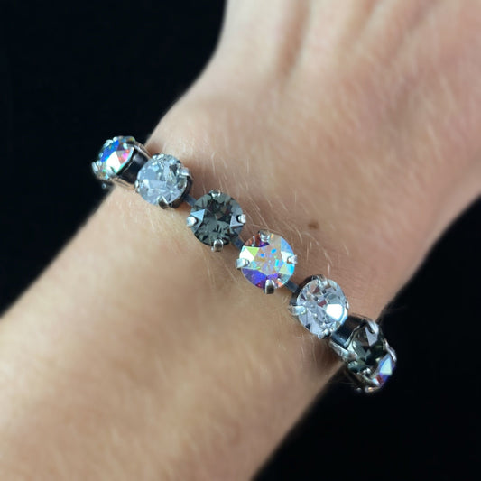 Round Cut Swarovski Crystal Bracelet, Multicolor - La Vie Parisienne by Catherine Popesco