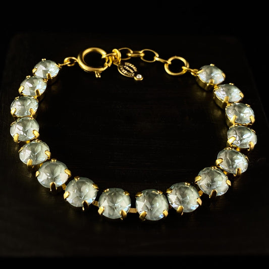 Round Cut Swarovski Crystal Bracelet, Smokey - La Vie Parisienne by Catherine Popesco