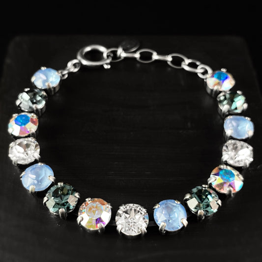 Round Cut Swarovski Crystal Bracelet, Winter Hues - La Vie Parisienne by Catherine Popesco