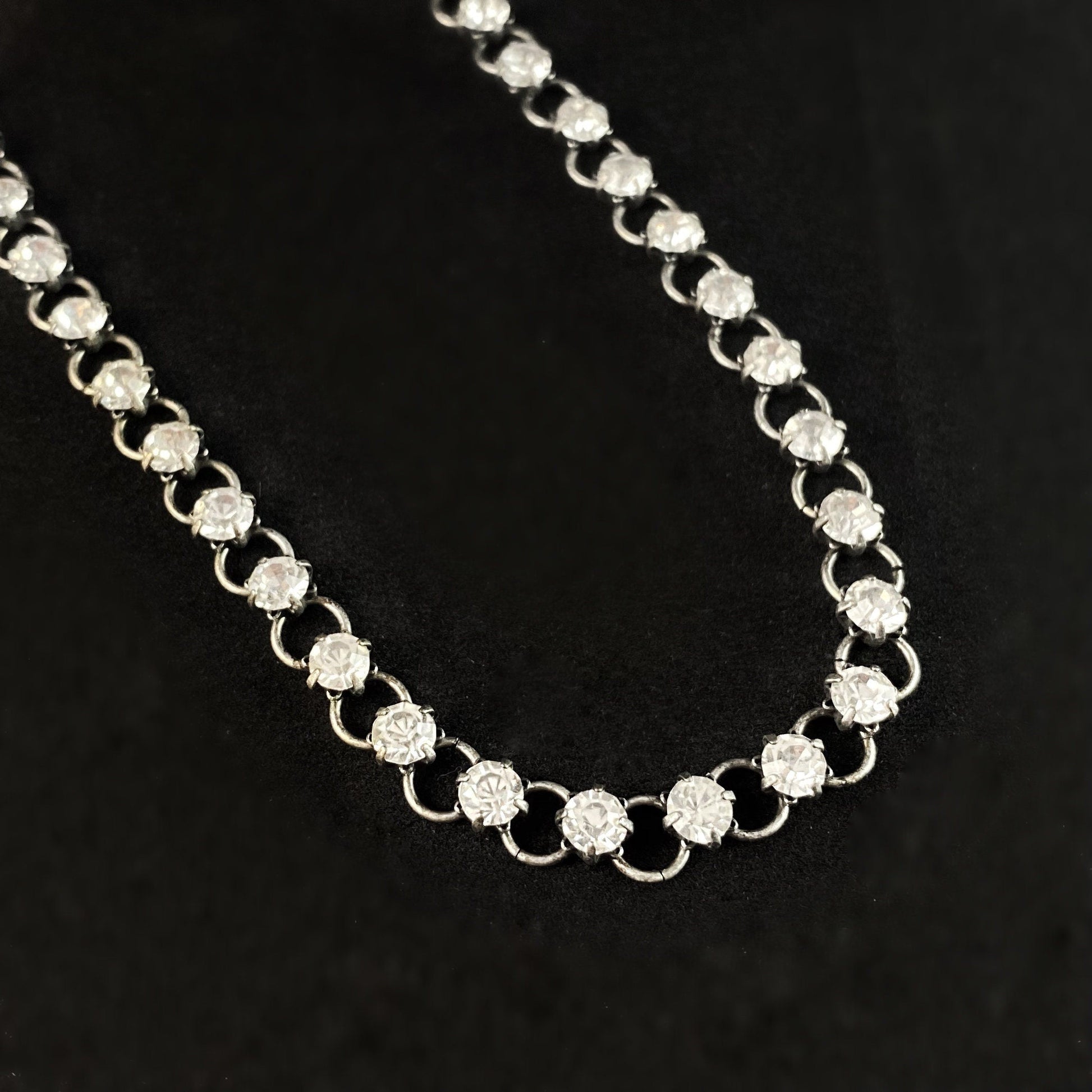 Round Cut Swarovski Crystal Necklace, Clear - La Vie Parisienne by Catherine Popesco