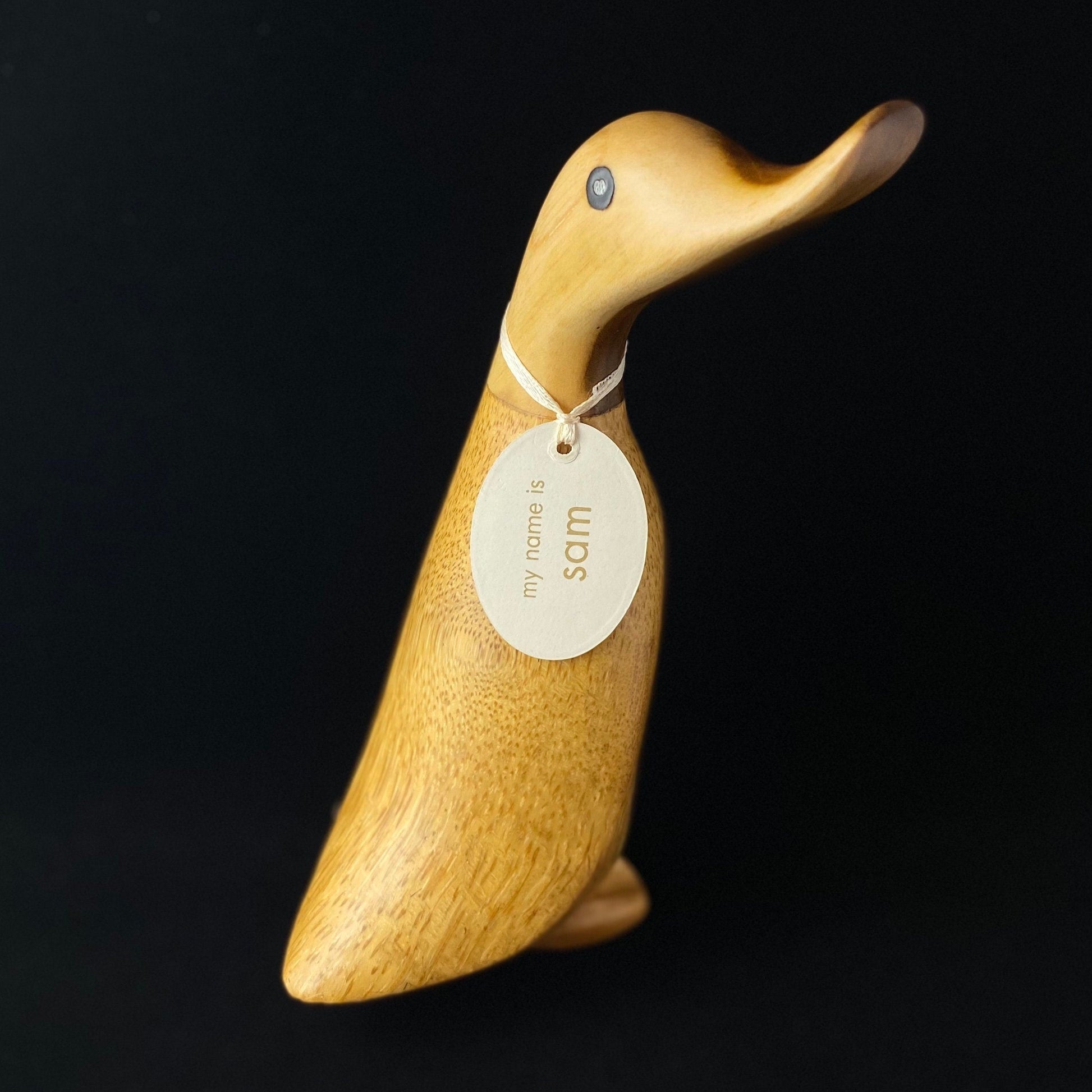 Sam - Hand-carved and Hand-painted Bamboo Duck