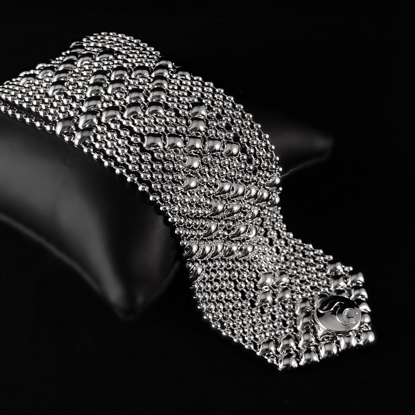 SG Liquid Metal Bracelet - 1.5 inch Wide Silver