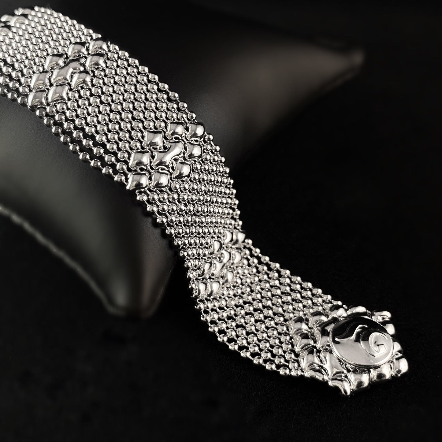 SG Liquid Metal Bracelet - 1 inch Wide Silver