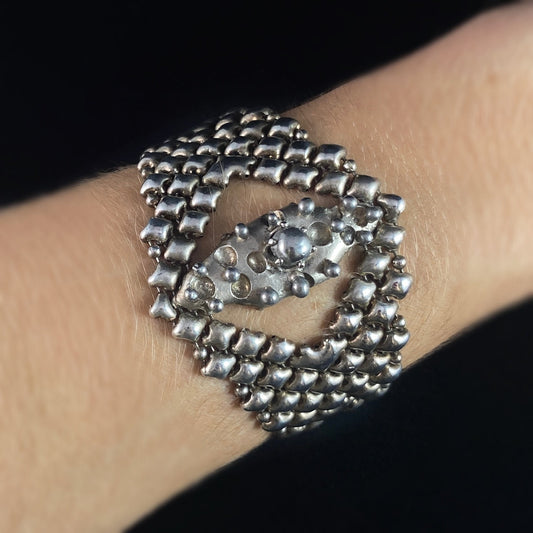 SG Liquid Metal Bracelet - 2 inch Wide Silver with Cutout