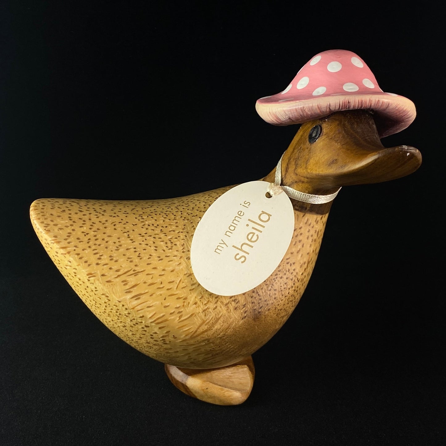 Sheila - Hand-carved and Hand-painted Bamboo Duck