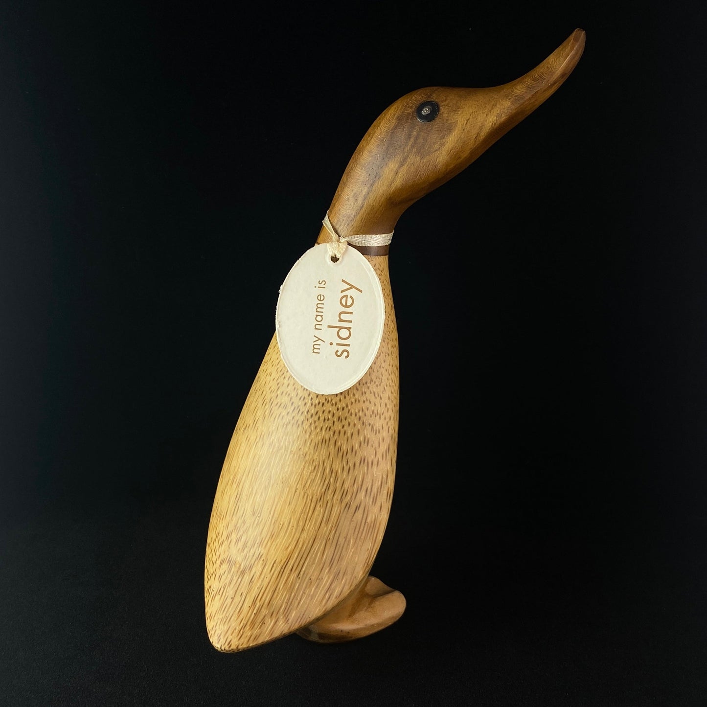 Sidney - Hand-carved and Hand-painted Bamboo Duck