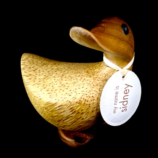Sidney - Hand-carved and Hand-painted Bamboo Duck
