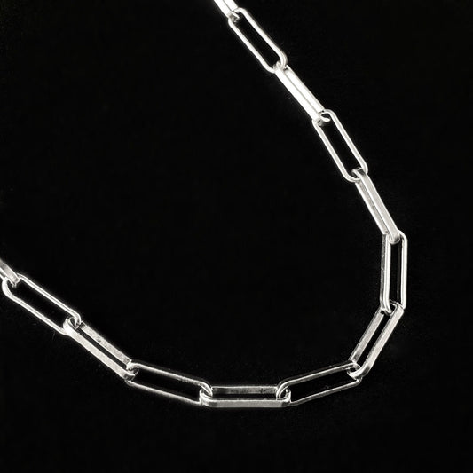 Silver Chain Link Necklace - La Vie Parisienne by Catherine Popesco